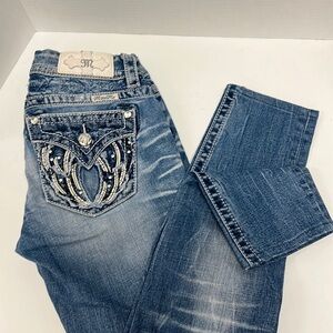 Miss Me Standard Skinny ME8846SR Embellished Jeans Size 26